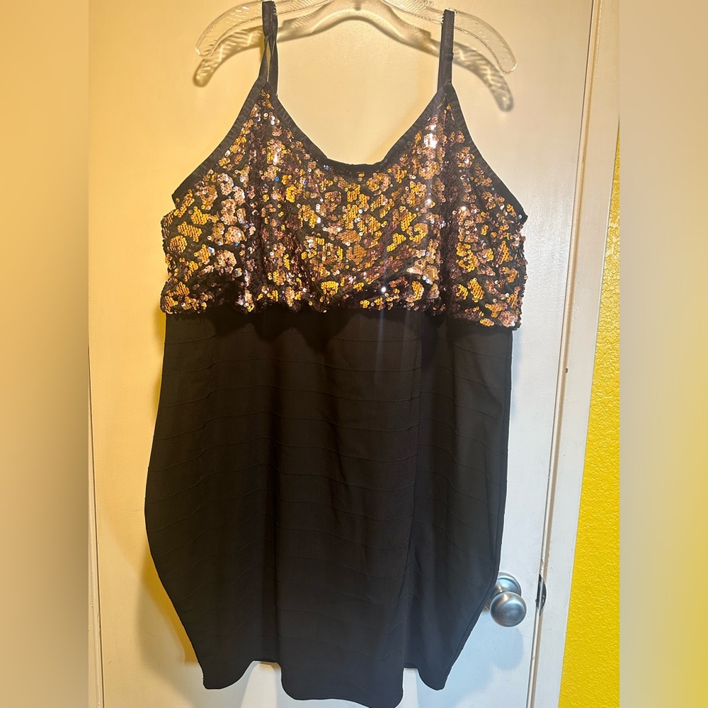 Torrid Rose Gold Sequin Dress, 4X, Plus Size